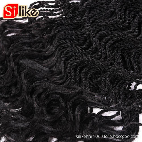 Best Selling New Products Spring Twist Curly african Crochet Twist  Braid Hair 2X Synthetic Senegalese Twist With Curly End hair